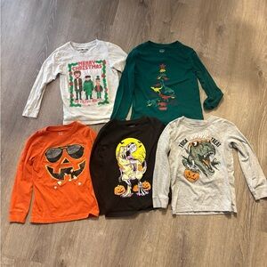 Boys Long Sleeve Holiday Shirts - Size 6
